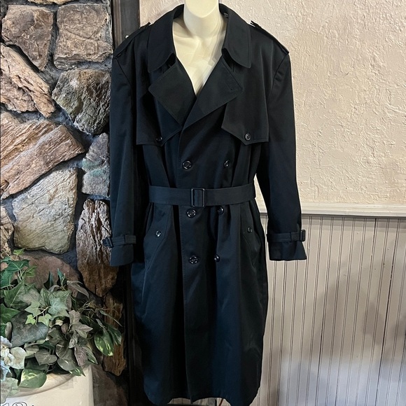 Men's Classic Black Trench Coat